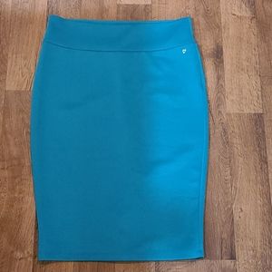 Thalia Sodi Turquoise Scuba Pencil Skirt